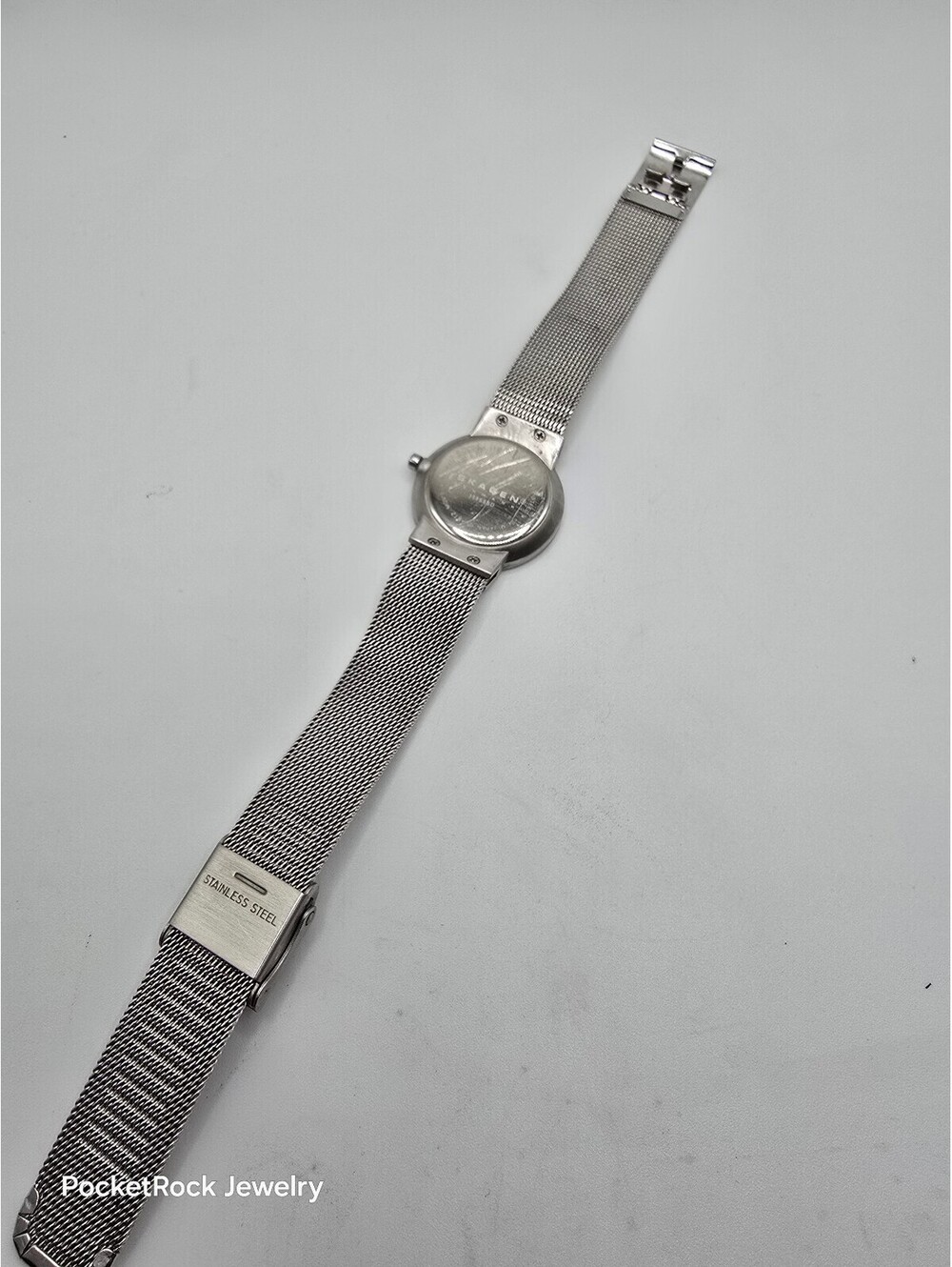 Skagen Women’s Quartz Analog Diamond Markers Silver Dial Stainless Mesh Band - Picture 3 of 11